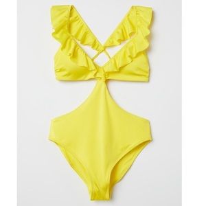 Cutout Swimsuit with Ruffles